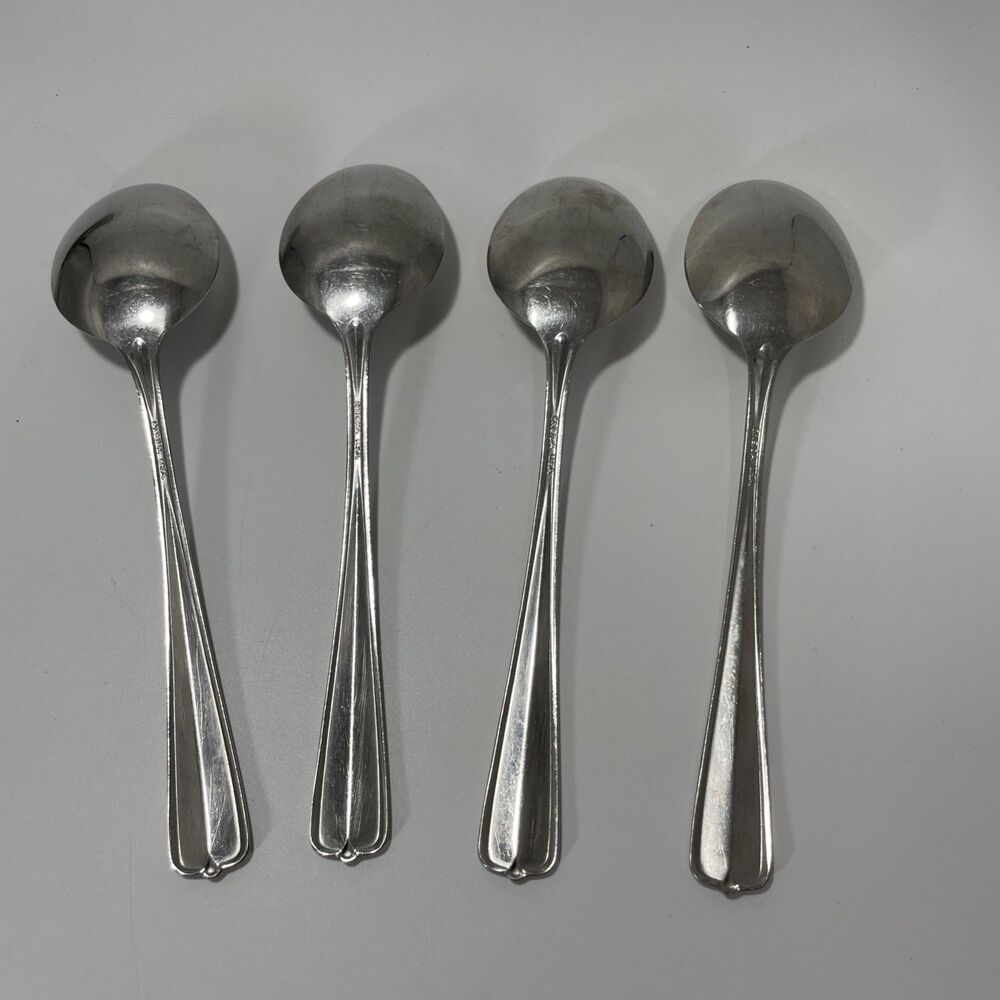 Lot Of 4 Oneida GALA IMPULSE Stainless Oval Spoon 6 3/4” Vintage - Picture 5 of 6